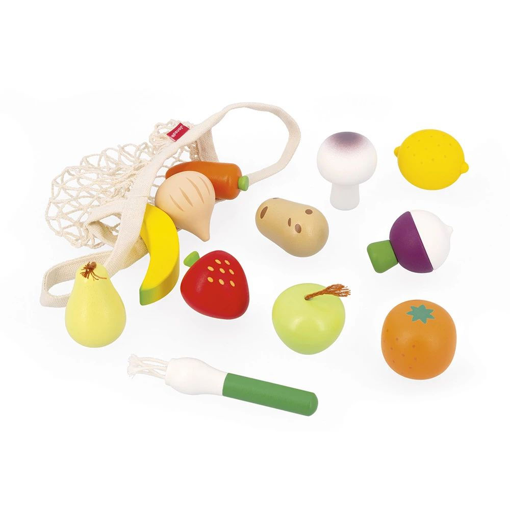 Set 12 Fruits et Légumes Filet Mamie Soleil - Janod