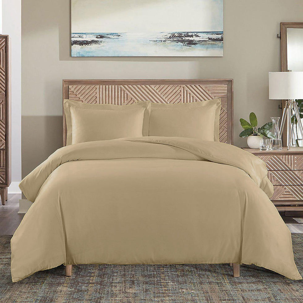 Thumbnail: Khaki Beige Dream Classic Giza Cotton Duvet Cover Set