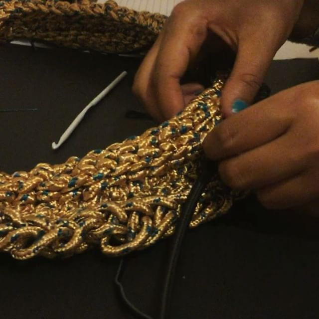 applying elasticated cord