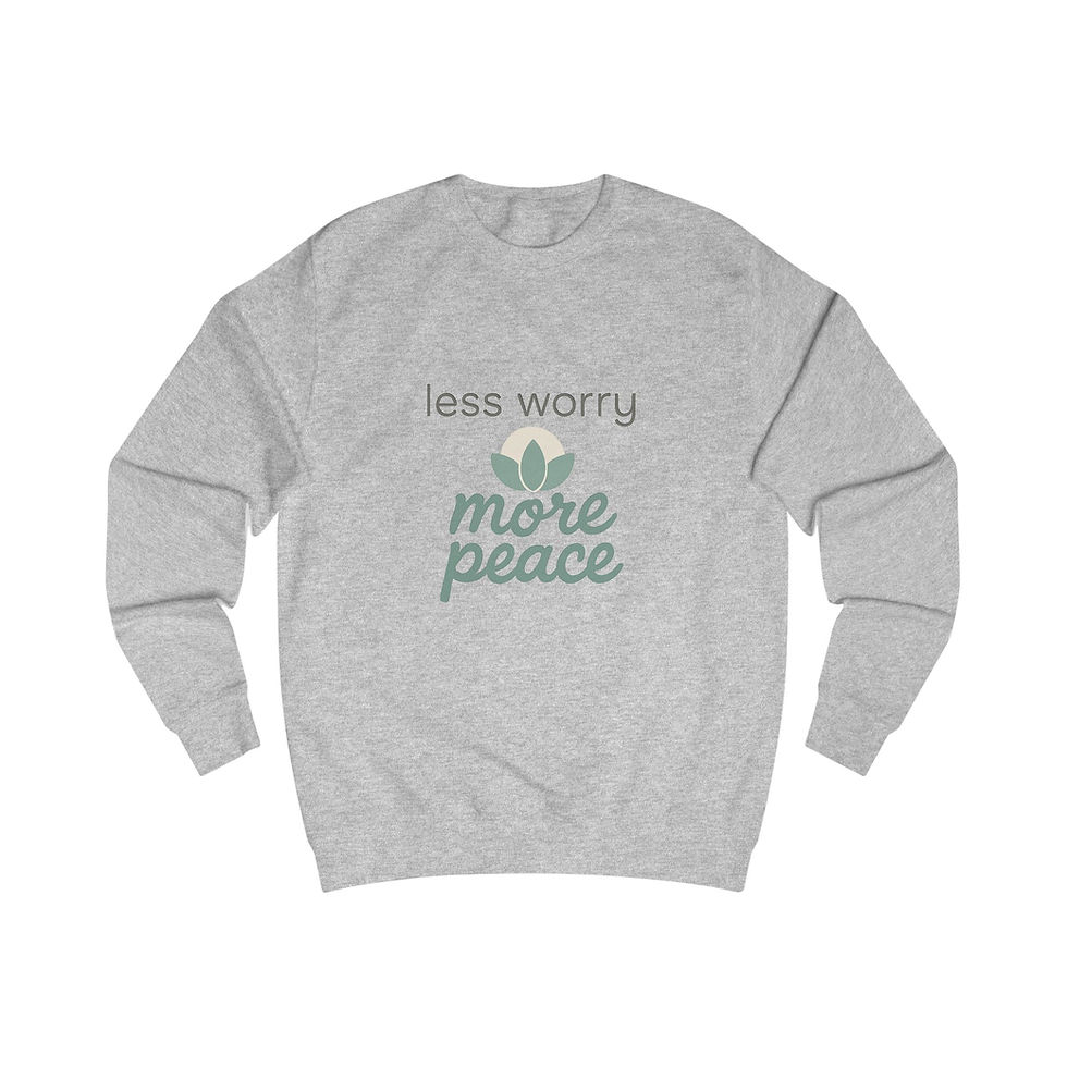 Thumbnail: Peaceful Unisex Sweatshirt - less worry more peace