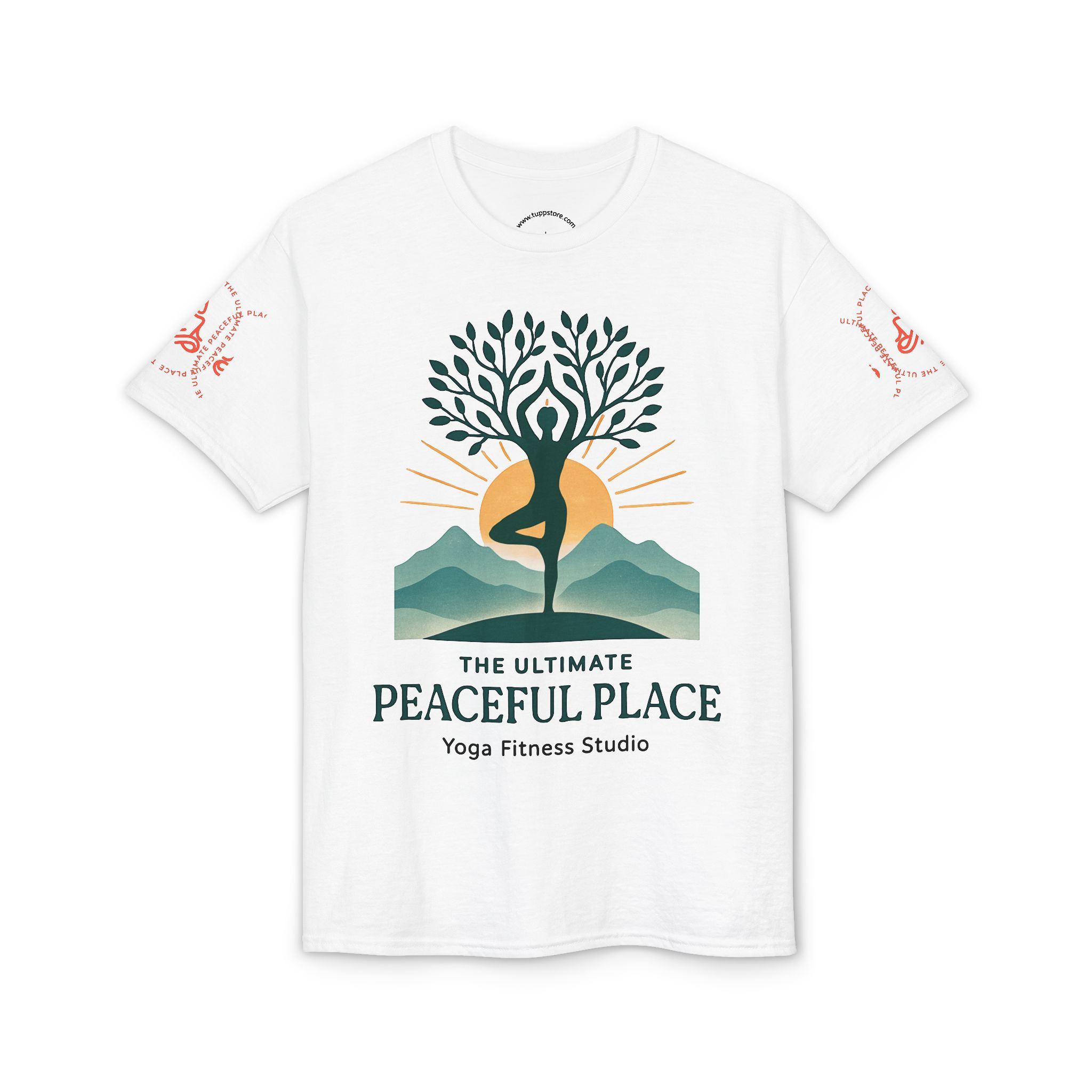 Peaceful Place Yoga T-Shirt — 'The Ultimate Peaceful Place' Studio Tee