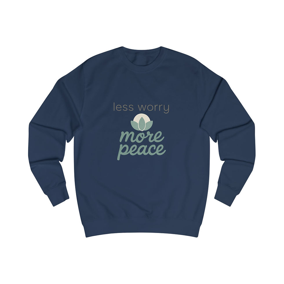 Thumbnail: Peaceful Unisex Sweatshirt - less worry more peace