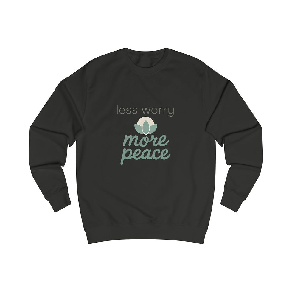 Thumbnail: Peaceful Unisex Sweatshirt - less worry more peace