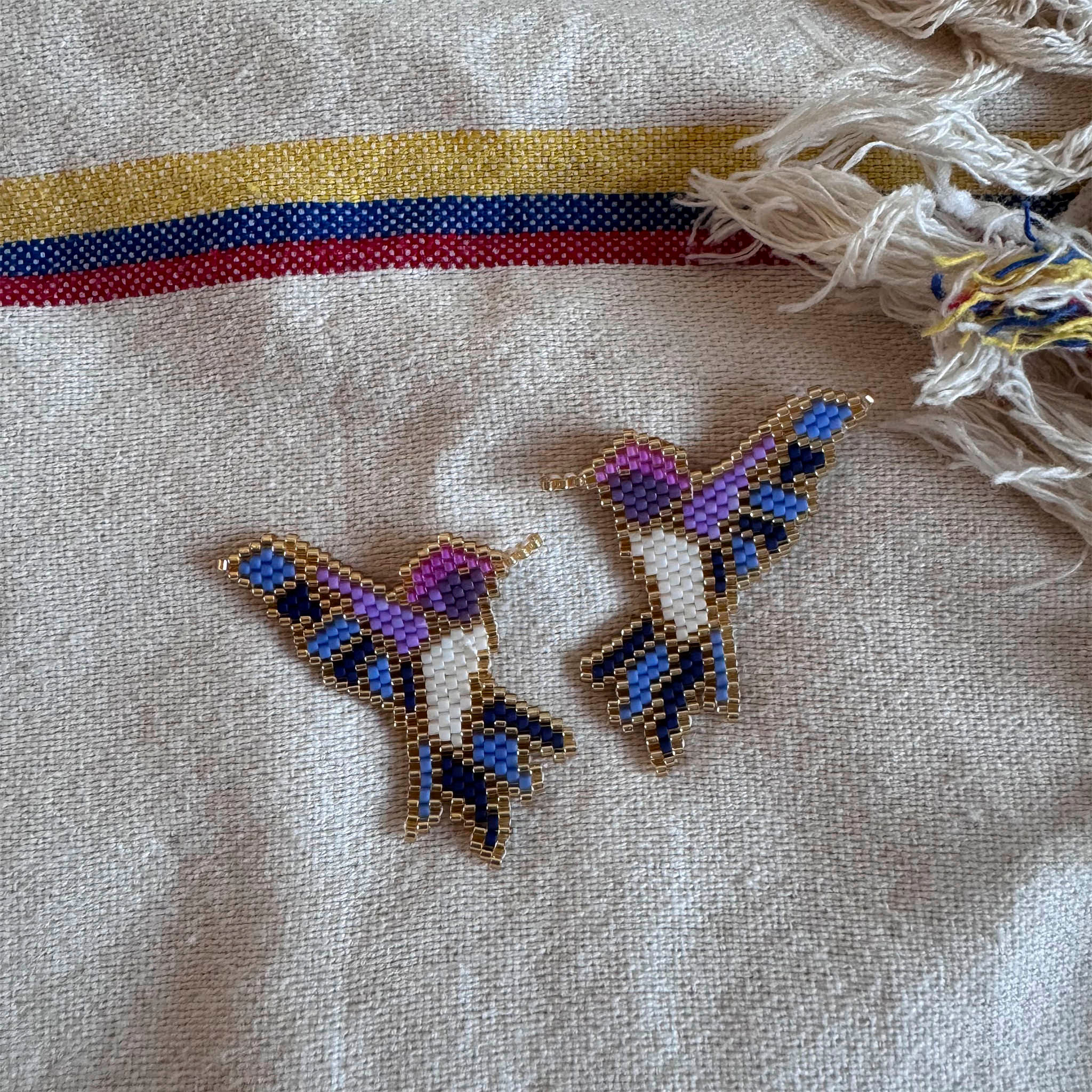 Boucles d'oreilles colibri