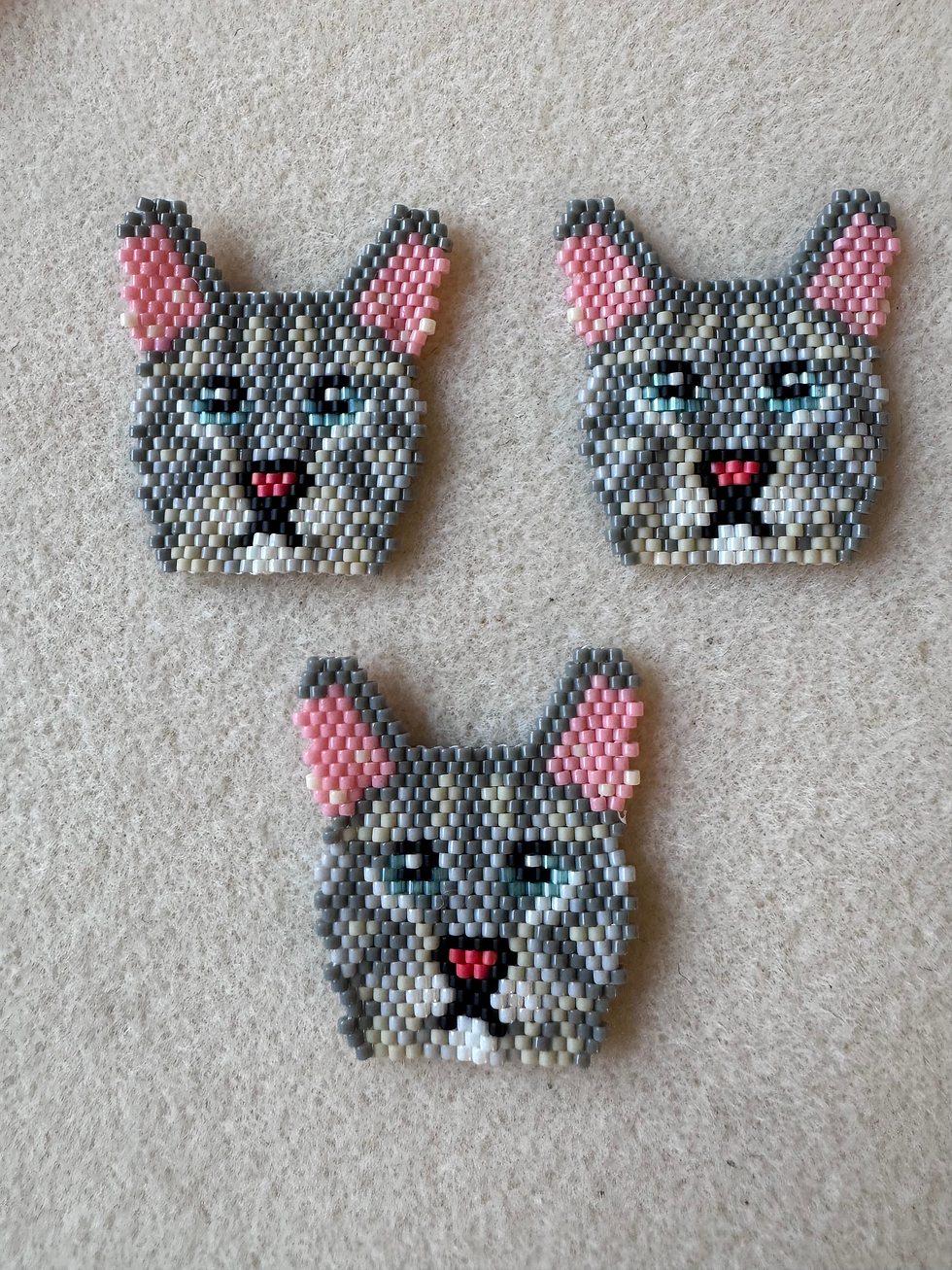 Miniature : Boucles d'oreilles + Collier  le chat 