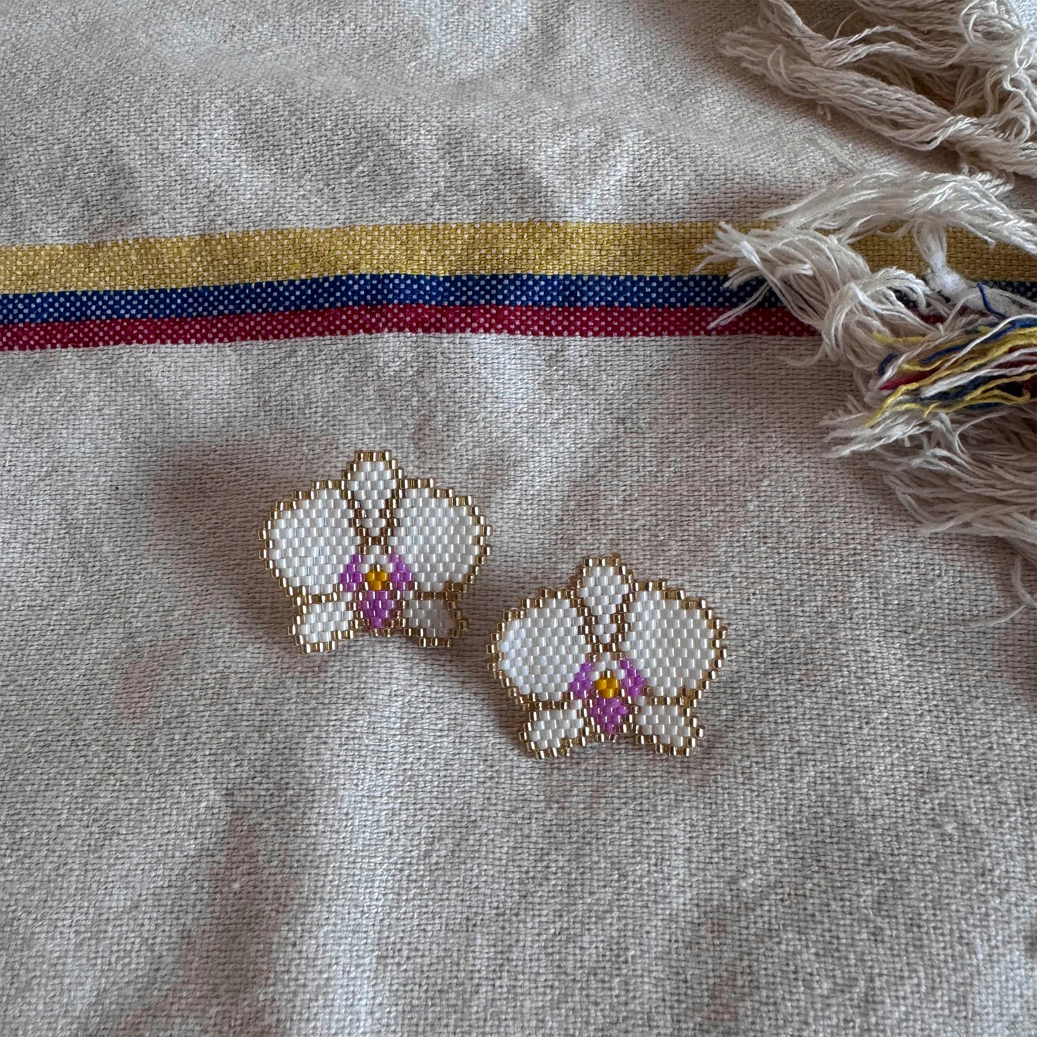 Boucles d'oreilles orchidée