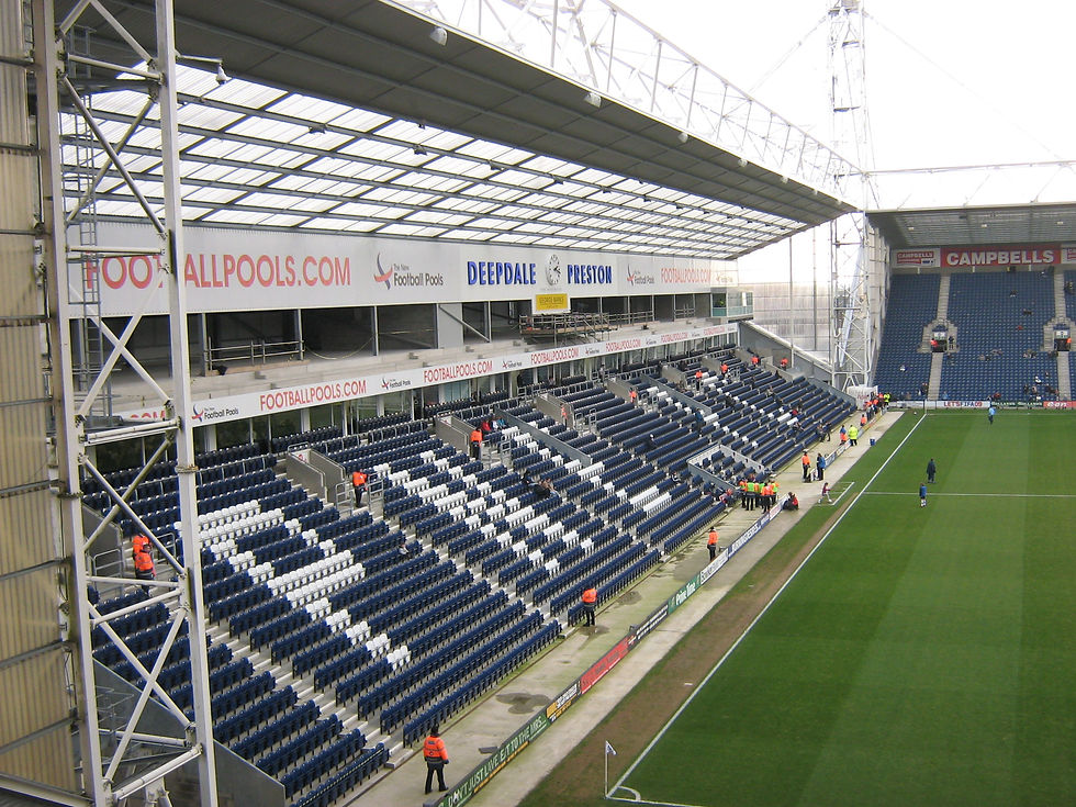 Deepdale in 2008 - Stand still under construction