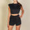 Thumbnail: Cap Sleeve Top And Shorts Sets             