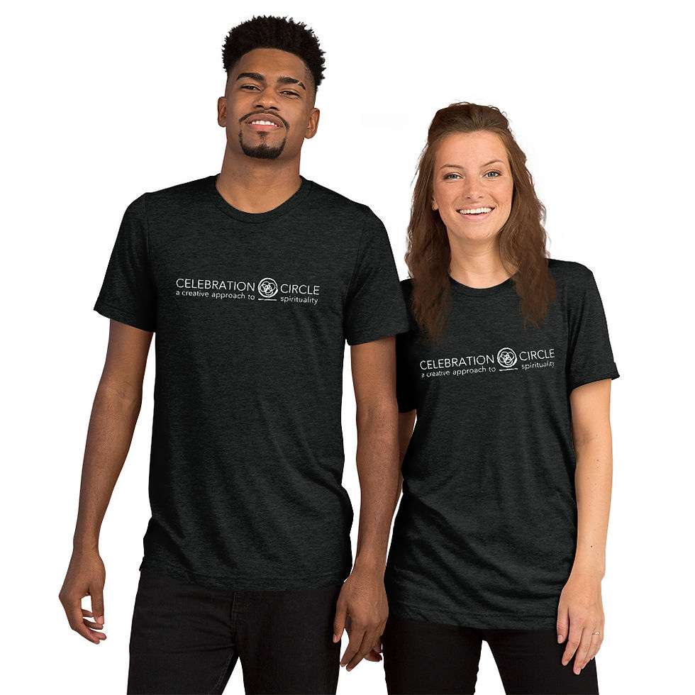 Thumbnail: Heather Blend: Unisex  Fitted Cut Short Sleeve Logo T-shirt