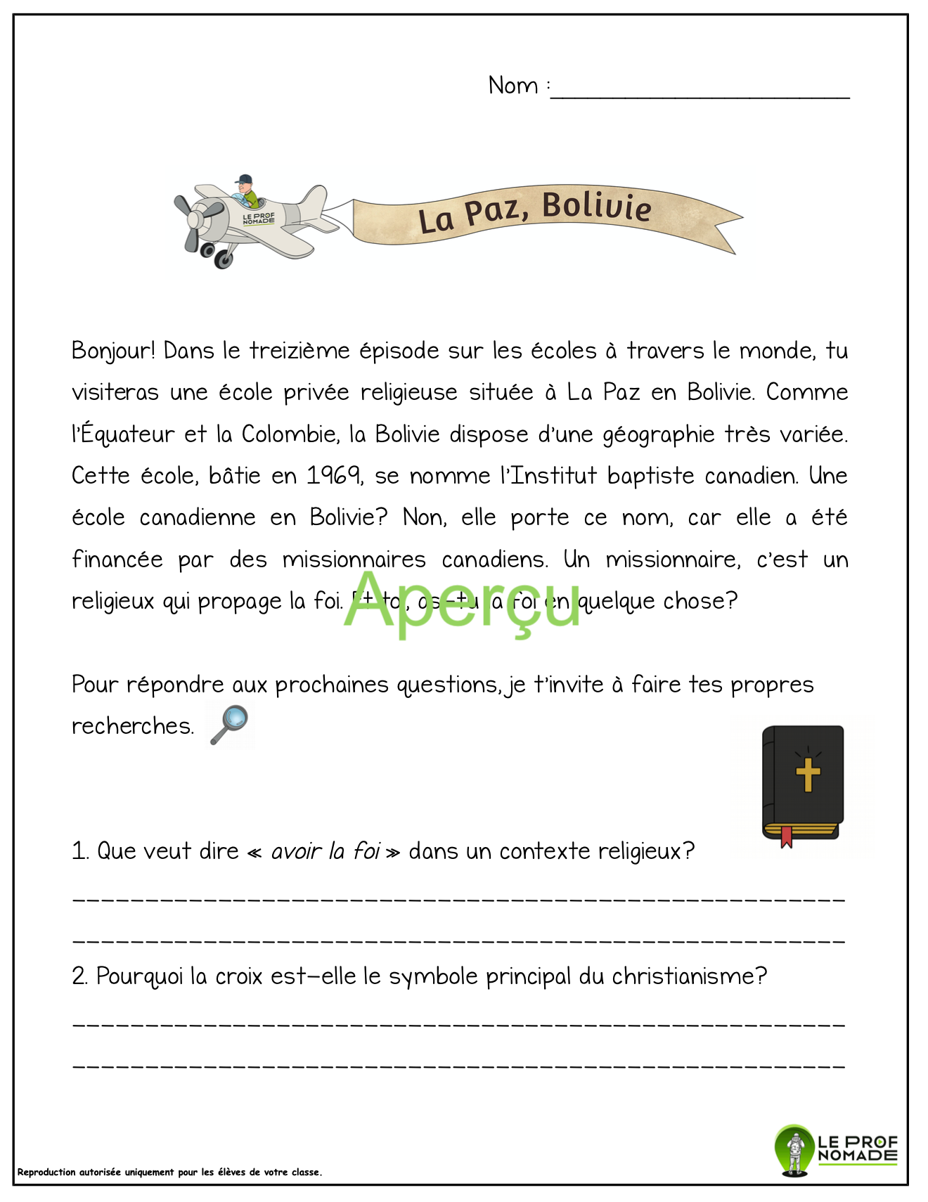 Épisode 13: La Paz, Bolivie (niveau 2)