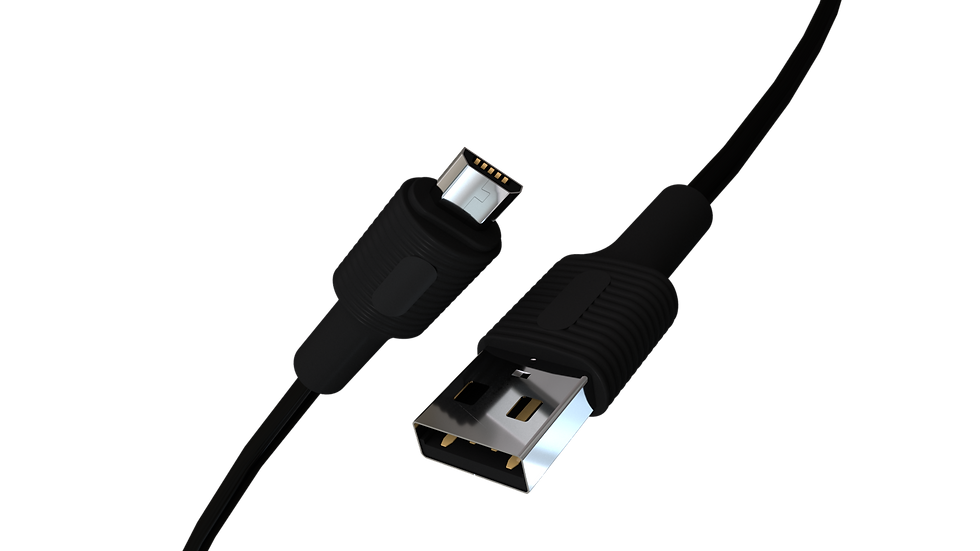 Küçük resim: Remorax Coral Micro USB 2.0Amper Şarj Kablosu, Siyah/Siyah