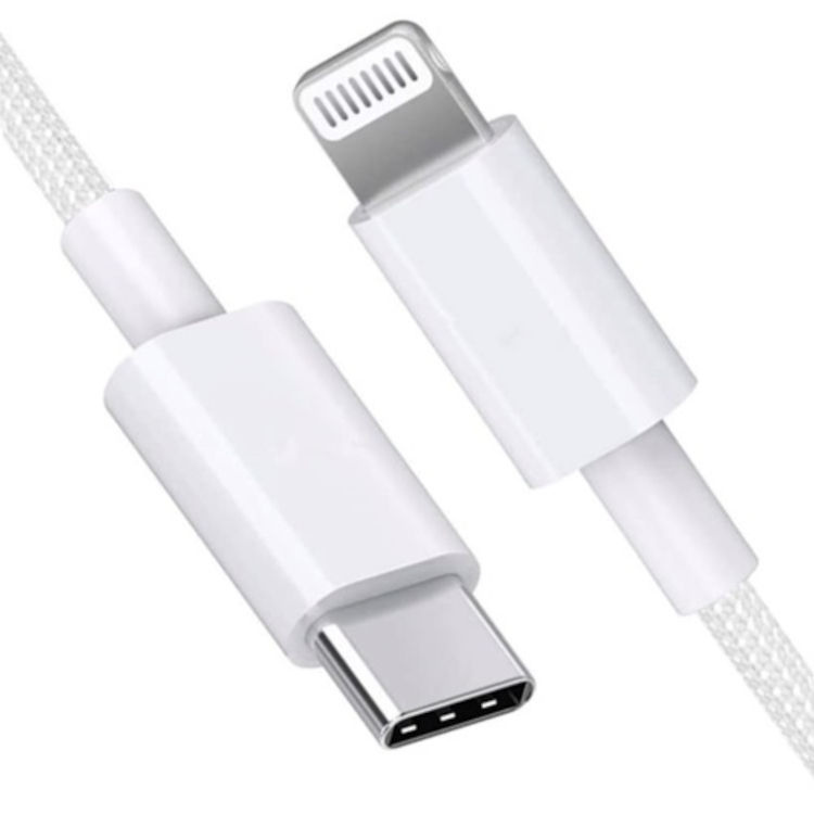 Küçük resim: iPhone Şarj Aleti Seti (ÖRGÜLÜ Kablo Dahil), PD 20Watt, Model 8-14 Arası