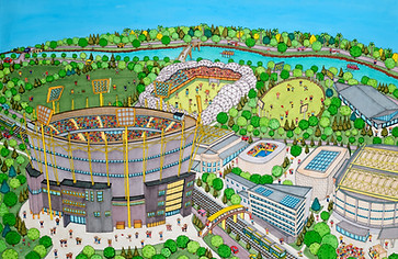 MCG and Melbourne Sporting Precinct artwork by Jackhammer Graphics