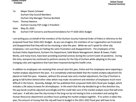 2020-2021 Budget Concerns - May 29, 2020