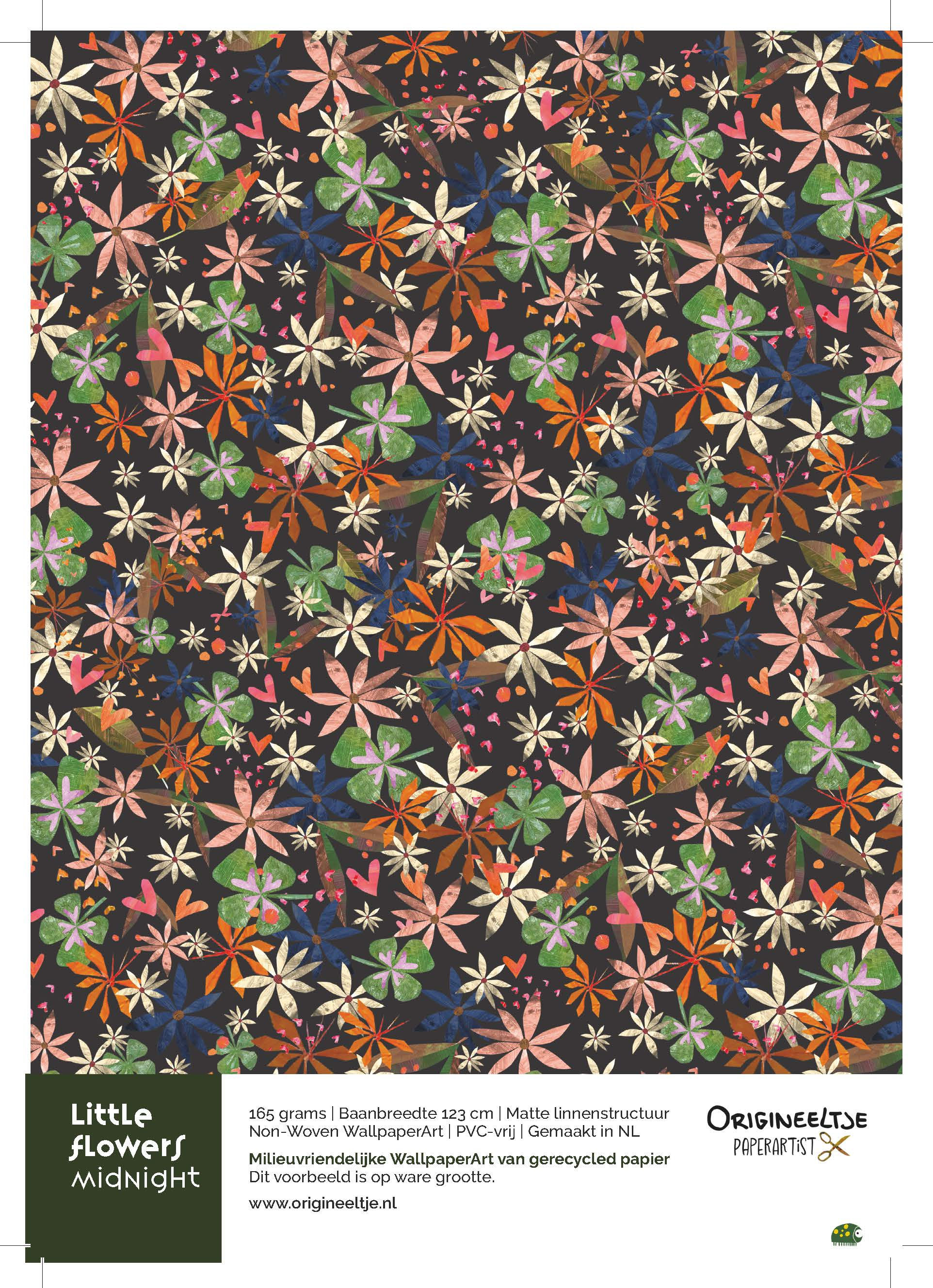 Behang staaltje Little Flower Classic Midnight