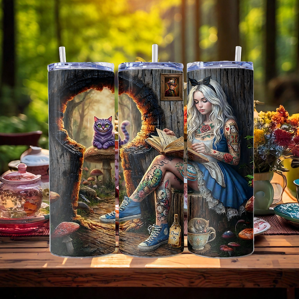 Thumbnail: 20oz Tattooed Disney Princess Inspired Double Insulated Metal Tumblers