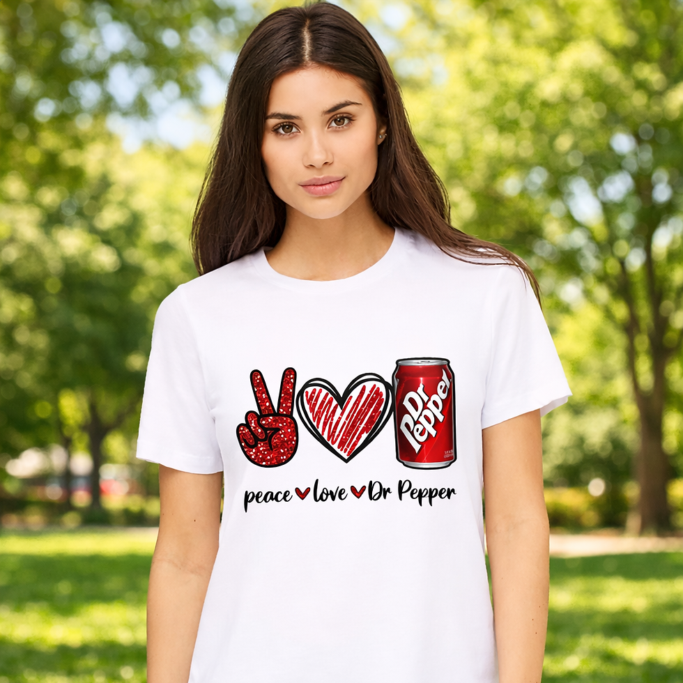 Thumbnail: Peace Love Soda Graphic Tee White, Aesthetic Cute Heart Shirt Women