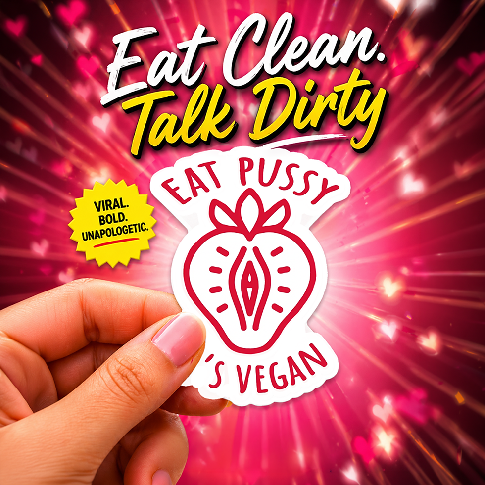 funny vegan adult sticker eat clean talk dirty bold humor vinyl waterproof