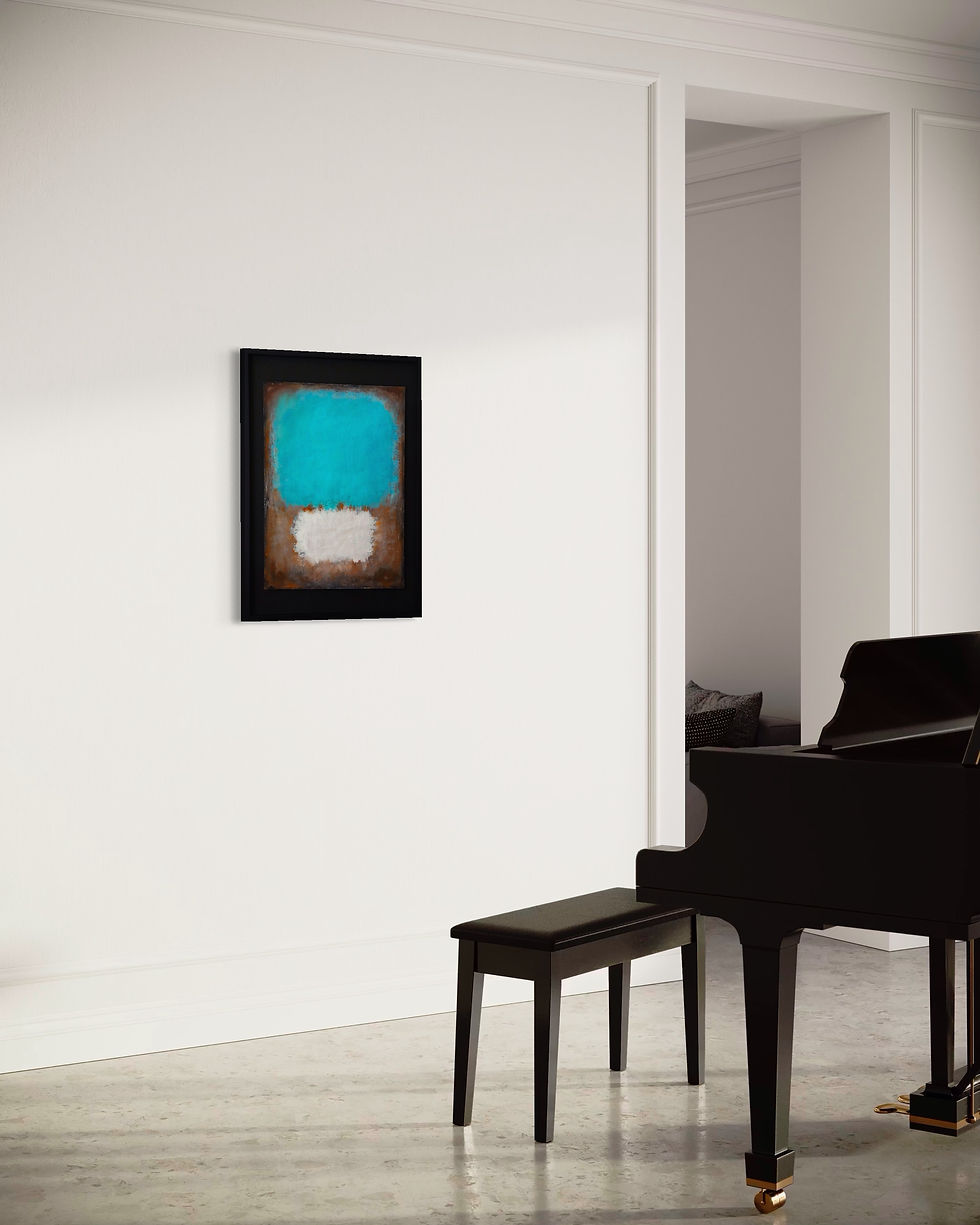 Miniature : No. 2001_Bleu flottant I 2020, 82,5x62,5x3,7 cm (42.48x24.60x1.45 in)