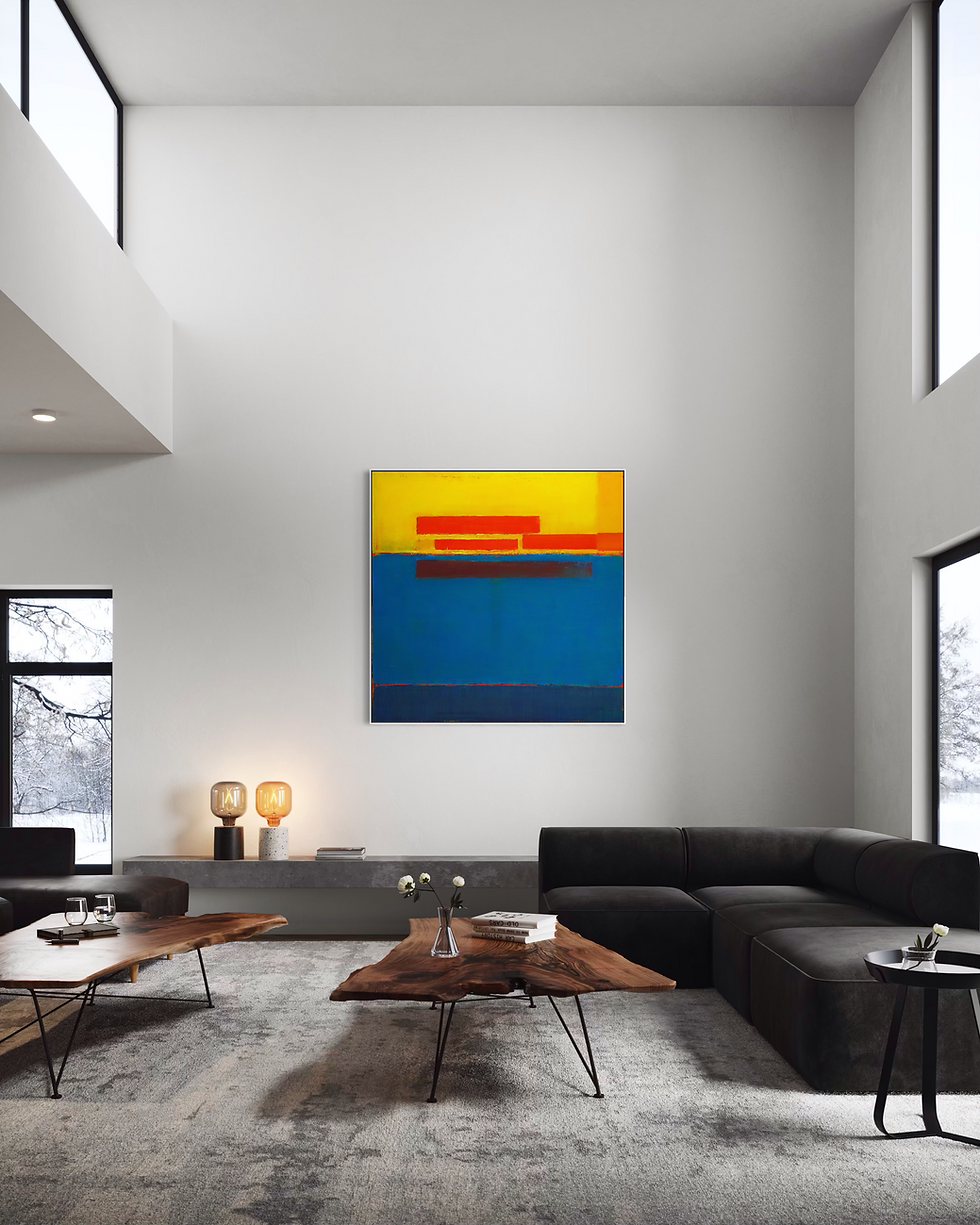 Thumbnail: No. 1321_Shadow in the water 2019, 100x100x2,8 cm (39.37x39.37x1.10 in)