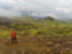 Uitzicht op de Laugavegur trail