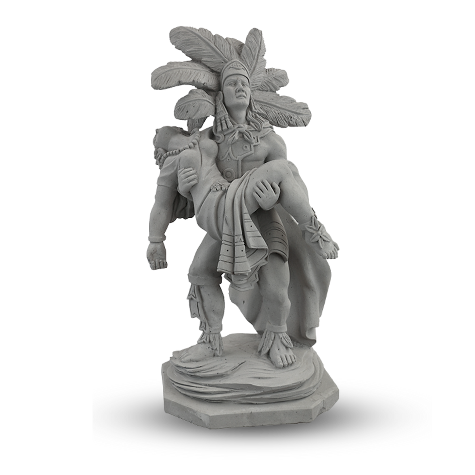 Iztaccíhuatl y Popocatépetl cantera gris.png