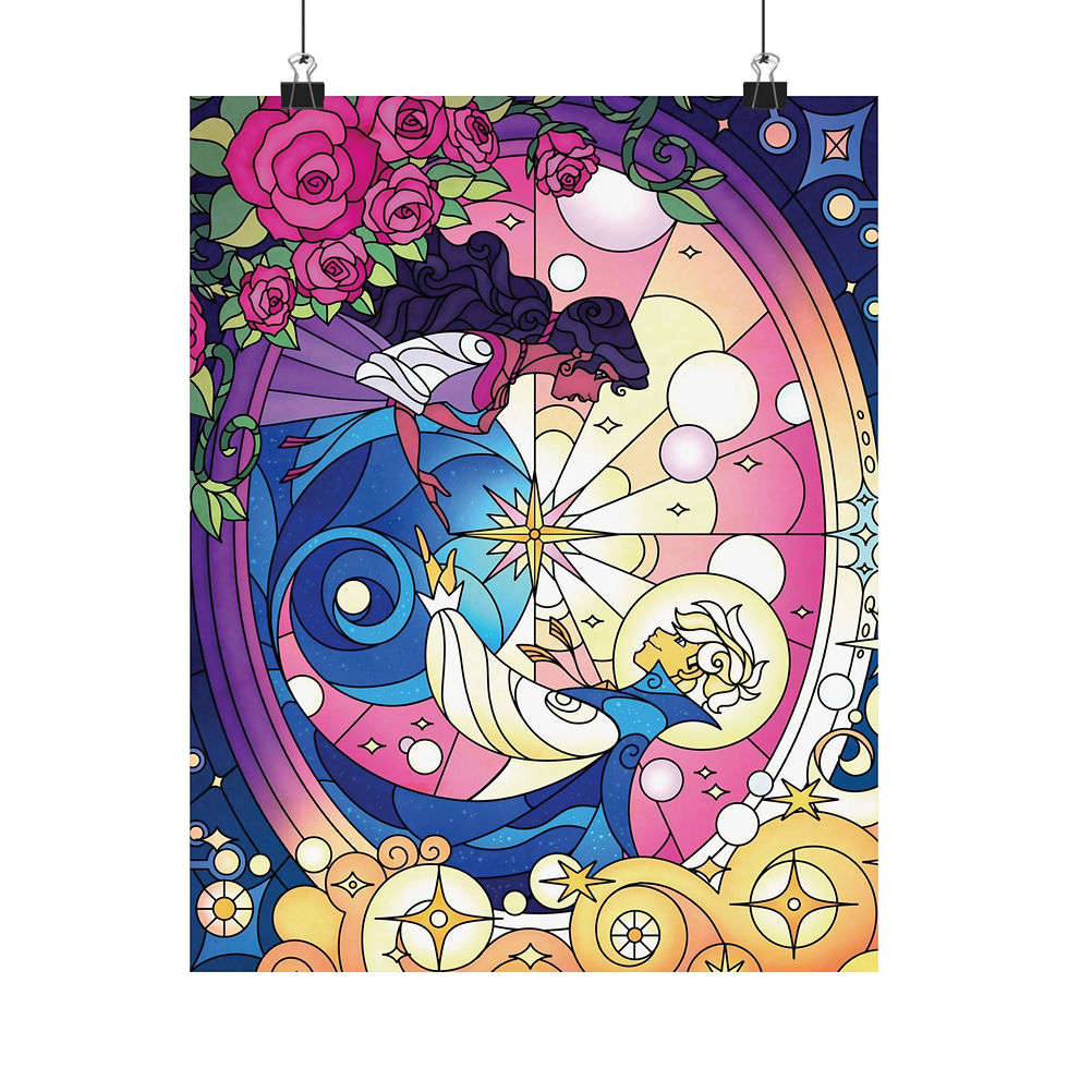 Matte Alicia Stain Glass Art Posters