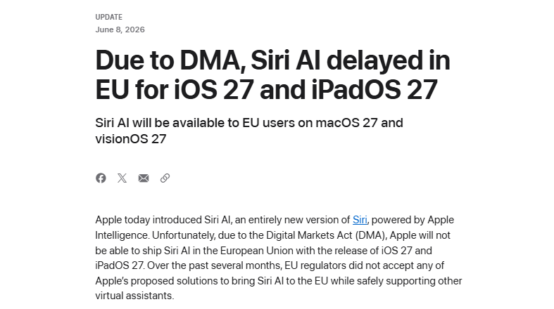 Apple Siri AI DMA