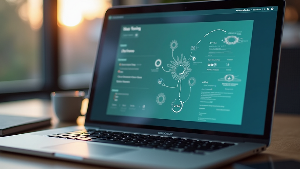 Close-up view of a laptop screen showing an online corporate training platform