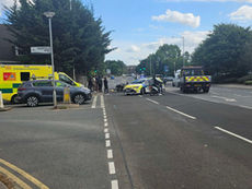 Motorcyclist injured after a collision  in Cowley