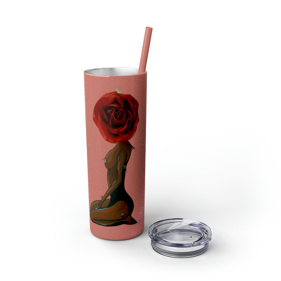 Thumbnail: “Strong Woman” Skinny Tumbler with Straw, 20oz
