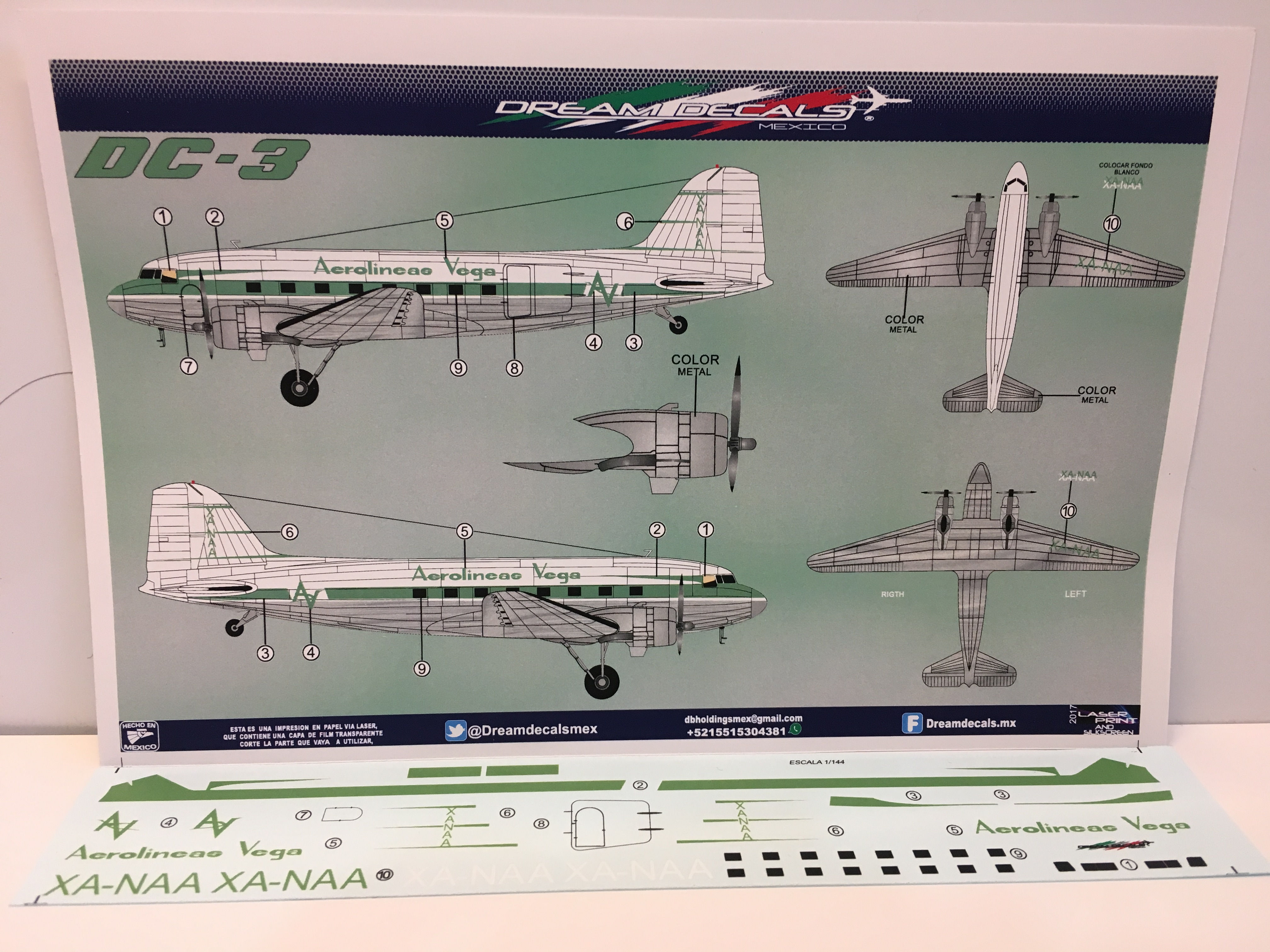 DC-3 AEROLINEAS VEGA