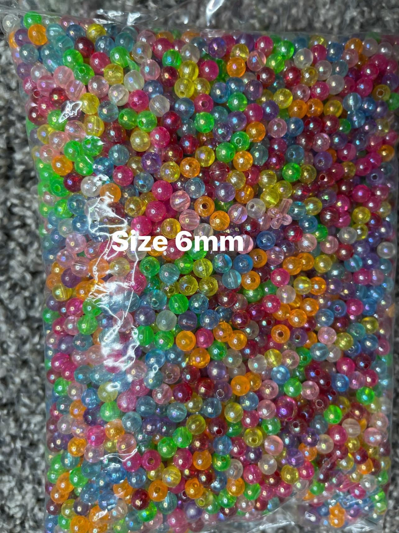Clear round 6mm bead 
