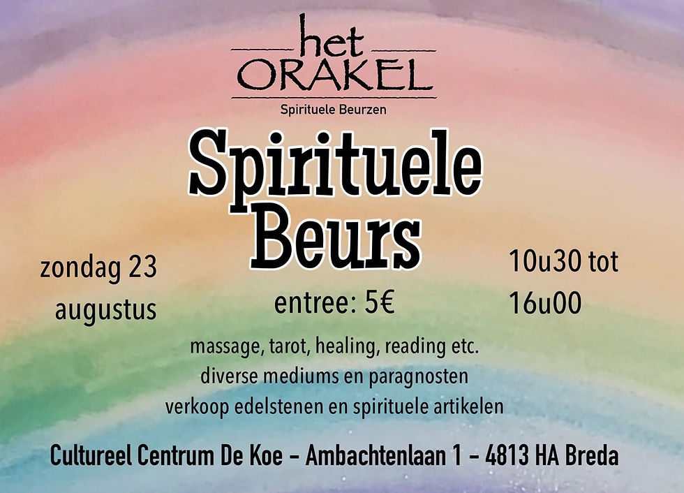 Spirituele beurs ,Breda ; Volop beleving doet ook mee!