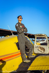 Male Senior Portrait with Plane