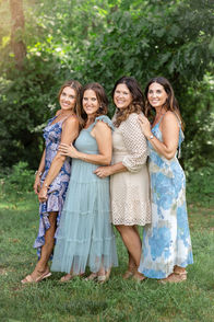 Sisters posing together during an extended family photography session in Branson, Missouri.