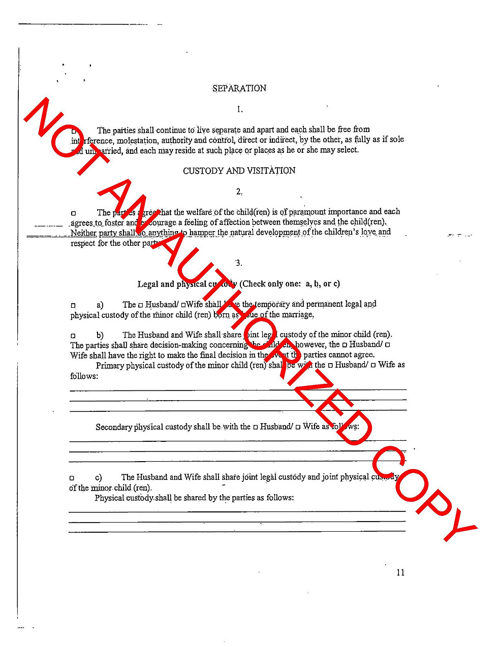 Thumbnail: UNCONTESTED DIVORCE WITH MINOR CHILDREN