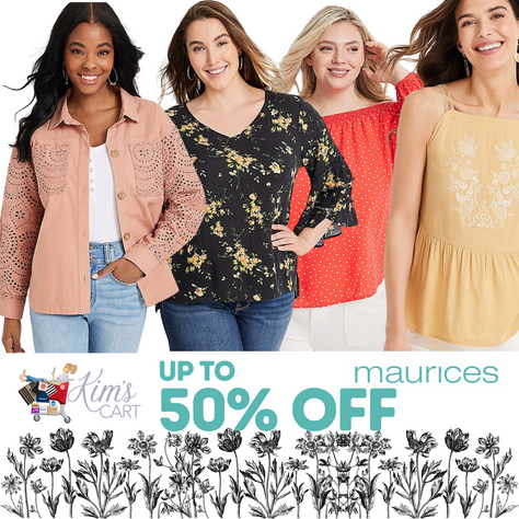 Bonus Sale happening over at Maurices today; up to 50% OFF Spring favorites!!