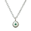 Thumbnail: Tri-star set Emerald Silver Pebble Necklace