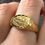 Thumbnail: Mari Lwyd Ring - 18ct Yellow Gold Plated