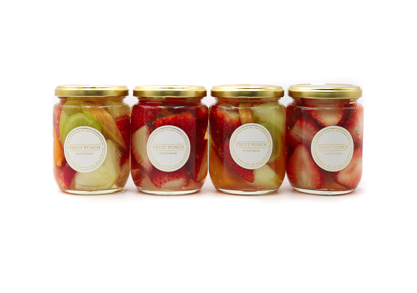 【小瓶4個セット】冬ポンチ2個、苺2個