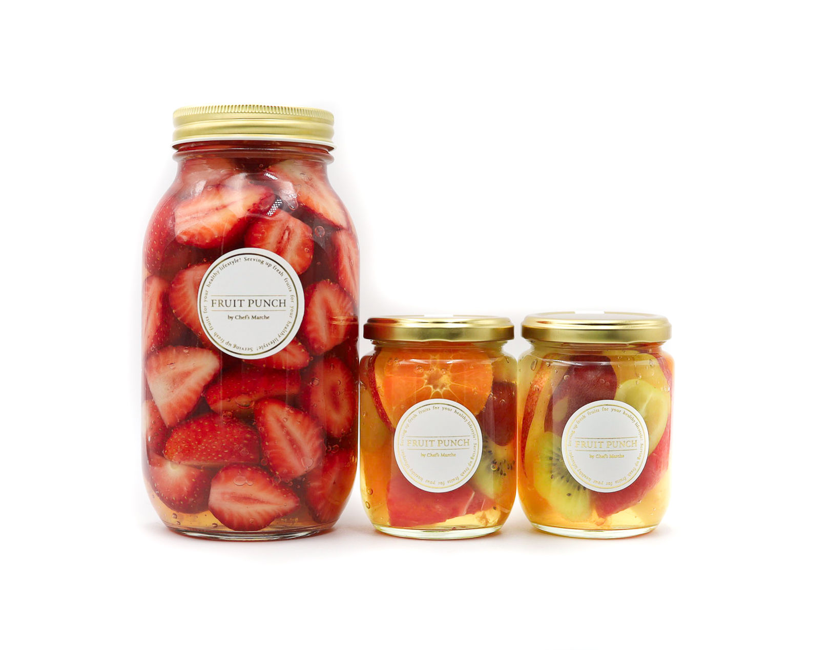 【大瓶1個小瓶2個セット】苺ポンチ大瓶1個、MIX小瓶2個