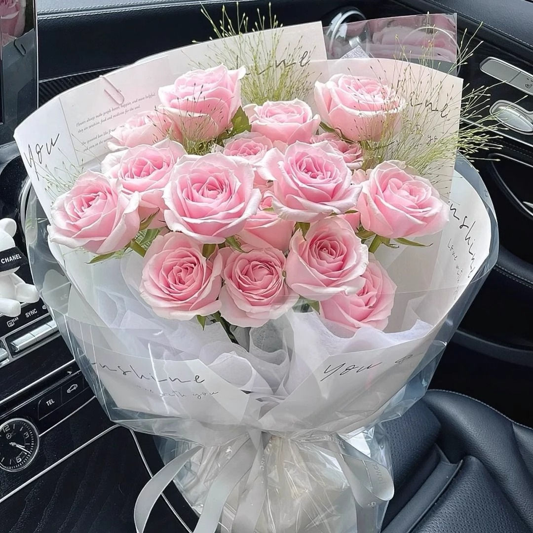 【絢麗】19枝粉玫瑰花束