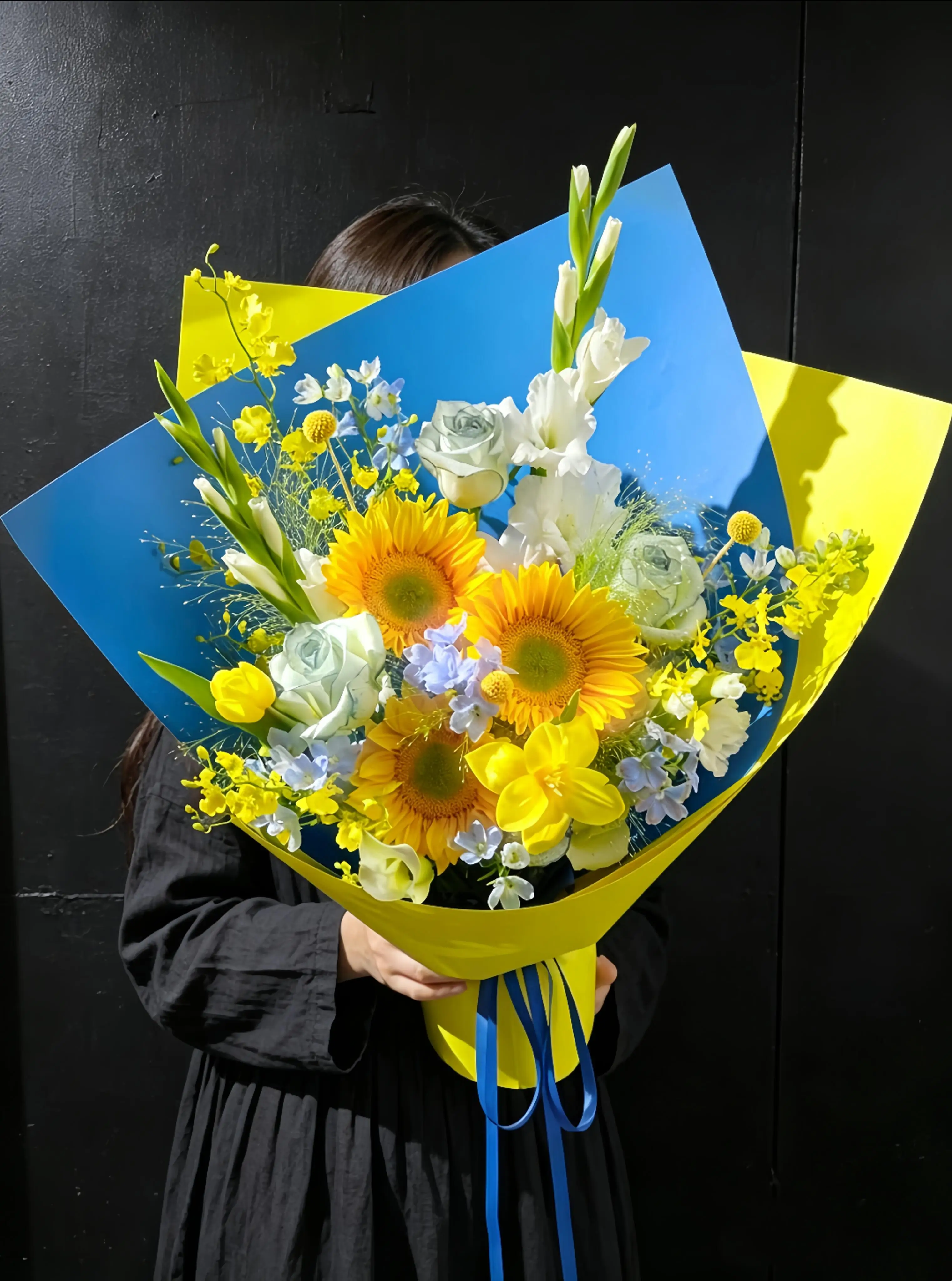 畢業季多巴胺向日葵小鮮花束