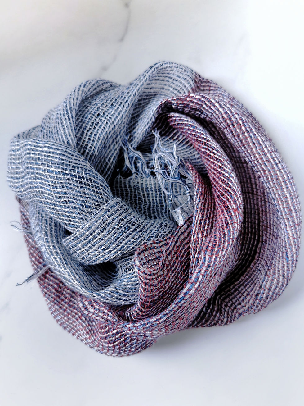 縮圖：純亞麻圍巾