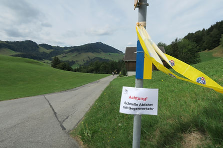 Steile Abfahrt