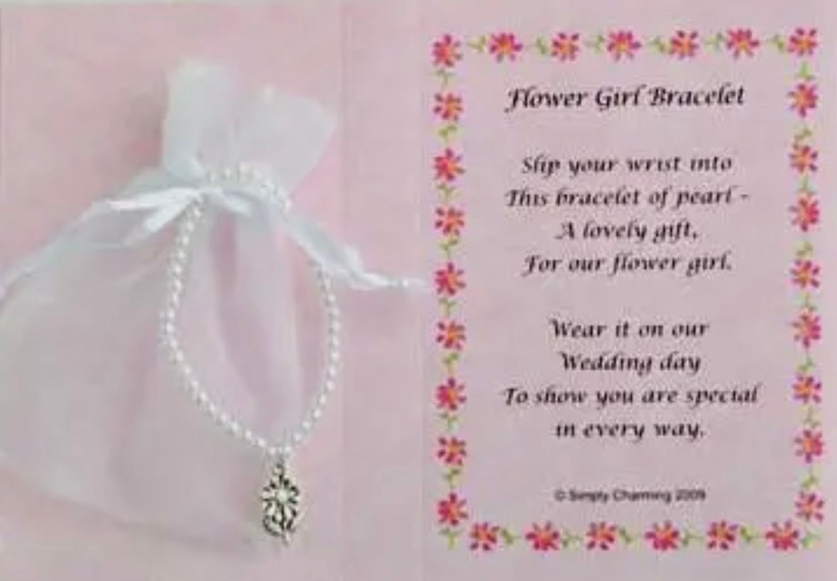 Simply Charming Pearl flower girl bracelet 