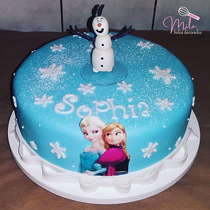 Bolo decorado da Frozen.png