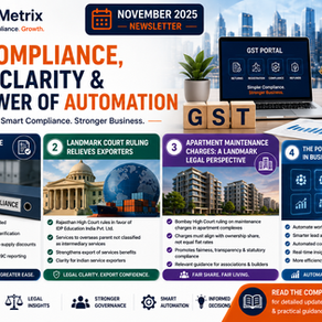 November 2025 Newsletter: GST Compliance, Legal Clarity & the Power of Automation