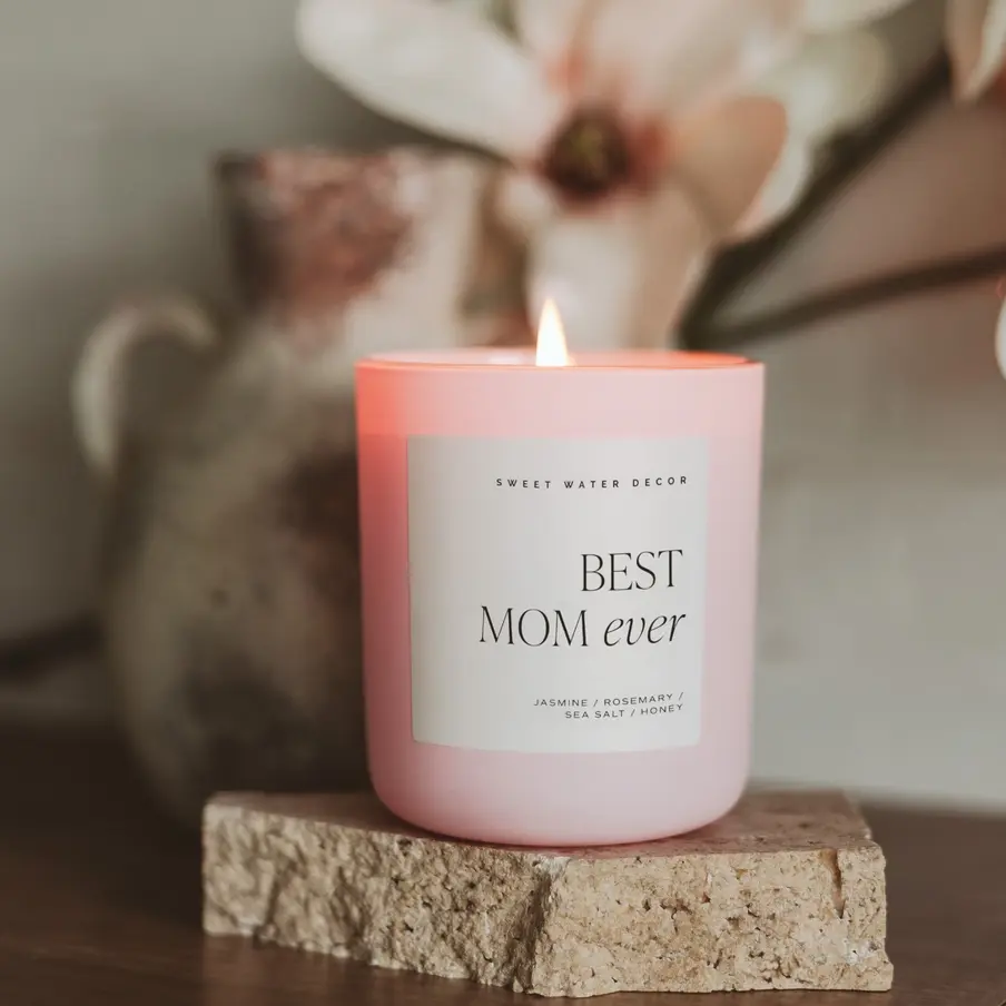Thumbnail: New Best Mom Ever 15 oz Soy Candle, Matte Jar - Gift